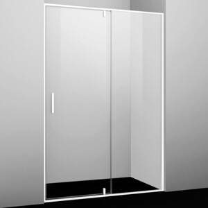 Душевая дверь Wasserkraft Neime 19P 90х200 прозрачная, белая (19P04) душевая дверь triton слайд 120х185 белая прозрачная с рисунком щ0000038520