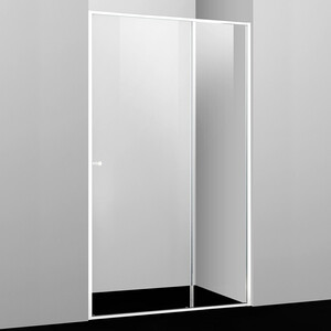 Душевая дверь Wasserkraft Rhin 44S 120х200 прозрачная, белая (44S05) душевая дверь triton слайд 120х185 белая прозрачная с рисунком щ0000038520