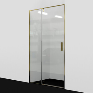 Душевая дверь Wasserkraft Aisch 55P 90х200 прозрачная, золото (55P04) душевая дверь good door jazz wtw 120х185 прозрачная золото wtw 120 c g