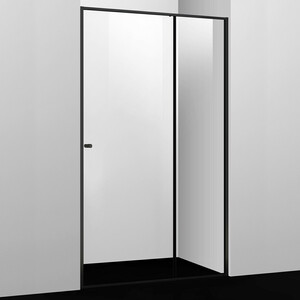 Душевая дверь Wasserkraft Dill 61S 110х200 прозрачная, черная (61S13) душевая дверь niagara nova 90х195 прозрачная черная ng 83 9ab