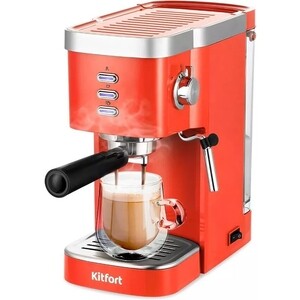Кофеварка рожковая KITFORT КТ-7114-1 рожковая кофеварка kitfort кт 7114 1 красная