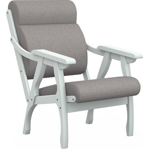 Кресло Мебелик Вега 10 ткань серый, каркас снег кресло мебелик сайма ткань премьер 08 каркас шимо п0004565
