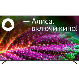 Телевизор Hyundai H-LED75BU7005 Яндекс.ТВ Frameless черный 4K 60Hz DVB-T DVB-T2 DVB-C DVB-S DVB-S2 USB WiFi SmartTV телевизор bbk 50lex 8289 uts2c 50 4k smarttv яндекс тв wifi