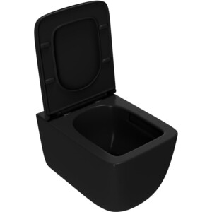 Комплект унитаза Point Меркурий с инсталляцией OLI pneumatic, черной клавишей Karisma, сиденье-микролифт, черный (879235pKA03+PN41831BM)