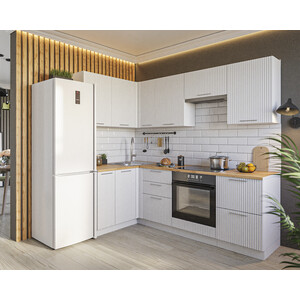 Кухня Mebel Ars Солара акация белая ламинат акация белая 33 класс толщина 8 мм 2 153 м²