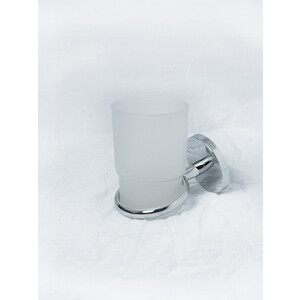 Стакан для ванной Metaform One хром/стекло матовое (110745100) стакан для ванной metaform louise белый хром 110366100