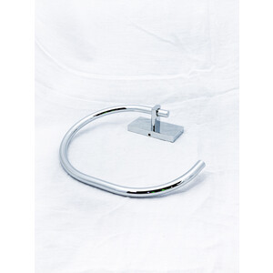 держатель туалетной бумаги metaform silver с крышкой хром 110986100 Полотенцедержатель Metaform Thelma кольцо, хром (110418100)