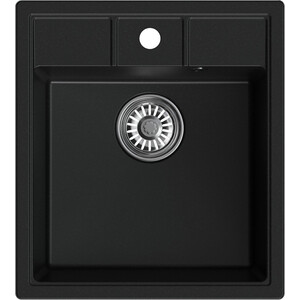 Кухонная мойка Mixline ML-GM28 NEW ультра-черная 344 кухонная мойка и смеситель point стил 65 с дозатором черная pn3009b pn3102b pn3201b