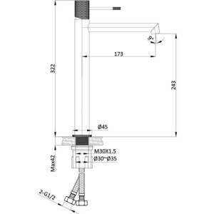 фото Смеситель для раковины vincea desire черный (vbf-1d2mb)