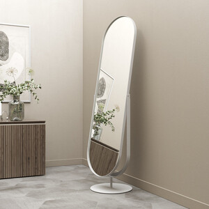 Зеркало напольное в раме Genglass Ozevis white GGM-20-3 белый зеркало напольное мебелик beautystyle 1 белый 138х35