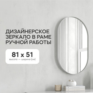 фото Зеркало в раме genglass nolvis white s ggm-16-3-1 белый