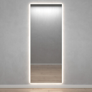 фото Безрамное зеркало с нейтральной подсветкой genglass halfeo slim nf led xl ggl-05-xl-slim-4000-1