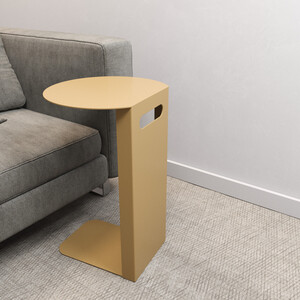 Журнальный столик металлический приставной Genglass Kniso gold GGT-11-1 складной металлический столик поднос 2 в 1 470×470×505 мм серебряный