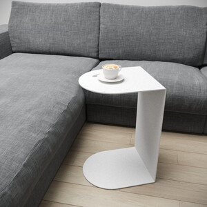 Журнальный столик металлический приставной Genglass Evulo white GGT-13-3 высококачественный журнальный столик white