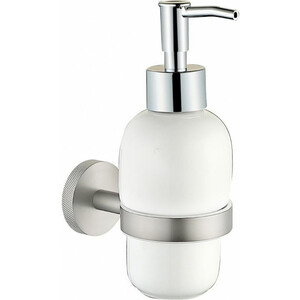 Дозатор для жидкого мыла Allen Brau Priority белый/никель брашированный (6.31006-BN) смеситель для ванны allen brau priority 5 31006 31