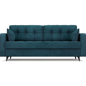 Диван Mebel Ars Снеп бархат сине-зеленый star velvet 43 black green диван угловой мебелико венеция микровельвет зеленый левый