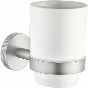 Стакан для ванной Allen Brau Priority белый/никель брашированный (6.31002-BN) держатель туалетной бумаги allen brau priority никель брашированный 6 31007 bn