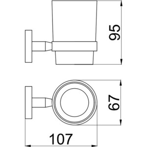 Стакан для ванной Allen Brau Priority белый/никель брашированный (6.31002-BN)
