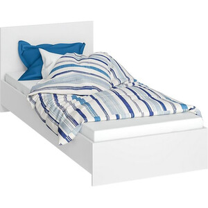 Односпальная кровать Woodville Адайн 80х200 белое дерево двуспальная кровать woodville адайн 160х200 венге венге