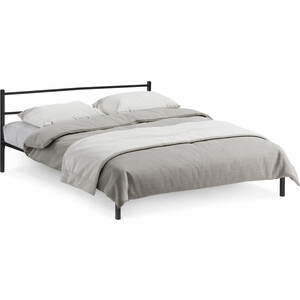 Двуспальная кровать Woodville Фади 160х200 черная кровать двуспальная мебелико герда микровельвет беж