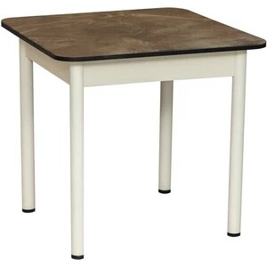 ОЛМЕКО Стол обеденный ''Аппетит'' 55.01 (квадратный) (мрамор черный / металл белый) стол обеденный мебелик медисон белый