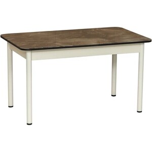 ОЛМЕКО Стол обеденный ''Аппетит'' 55.02 (прямоугольный) (мрамор черный / металл белый) стол обеденный мебелик кросс белый