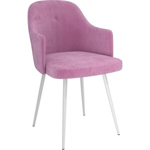 ОЛМЕКО Стул ''Аданте'' Т /(велюр тенерифе розовый/ металл белый) олмеко стул белла велюр тенерифе розовый металл белый