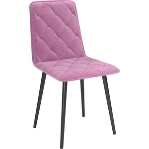 ОЛМЕКО Стул ''Антика'' /(велюр тенерифе розовый / металл черный) олмеко стул антика велюр тенерифе розовый металл белый