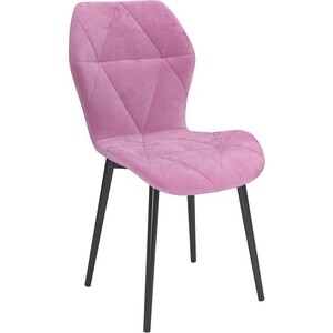 фото Олмеко стул ''дора'' (металл: черный)/(велюр тенерифе розовый)
