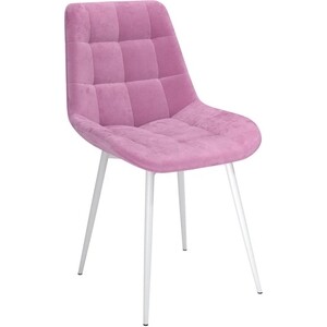 ОЛМЕКО Стул ''Кварта'' ТМУ (с кантом) /(велюр тенерифе розовый/ металл белый) олмеко стул белла велюр тенерифе розовый металл белый