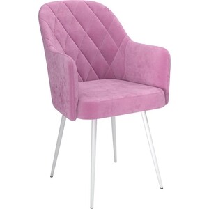 ОЛМЕКО Стул ''Киото'' Т /(велюр тенерифе розовый / металл белый) стул acapulco розовый