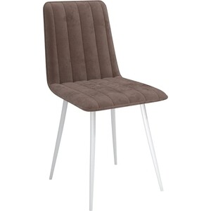 ОЛМЕКО Стул ''Тахо'' /(велюр тенерифе стоун/ металл белый) кресло для отдыха амарант велюр тенерифе стоун