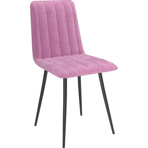 ОЛМЕКО Стул ''Тахо''/(велюр тенерифе розовый/ металл черный) олмеко стул тахо велюр тенерифе стоун металл белый