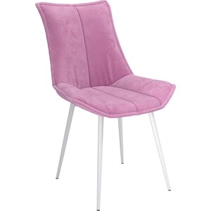ОЛМЕКО Стул ''Фло'' ТУ /(велюр тенерифе розовый / металл белый) стул дебют мебель монти маренго velutto 10 пепельно розовый