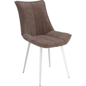 ОЛМЕКО Стул ''Фло'' ТУ /(велюр тенерифе стоун/ металл белый) кресло для отдыха амарант велюр тенерифе стоун