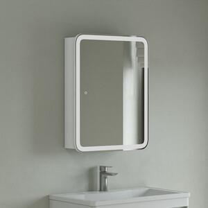 фото Зеркало-шкаф corozo алабама 60х75 с подсветкой, белый (sd-00001388)