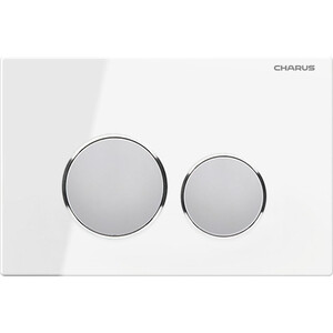 Кнопка смыва Charus Bagliore белое стекло (FP.330.WHITE.10) клавиша смыва am pm touchless pro сенсорная стекло черное i0450a38