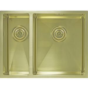 wyatt gold тройная чаша для орехов Кухонная мойка Seaman Eco Marino SME-575DL-LG.A Light Gold