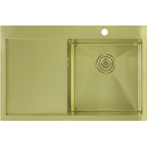 Кухонная мойка Seaman Eco Marino SMV-780L-LG.A Light Gold кухонная мойка paulmark platte 78х51 брашированное золото pm807844 bg