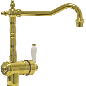 Смеситель для кухни Seaman Barcelone полированное золото (SSL-5077-SP) термостат для ванны hansgrohe showerselect s с механизмом полированное золото 15743990 01800180