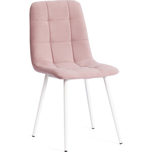 Стул TetChair Chilly max велюр/металл 45x54x90 см пыльно-розовый/белый стул tetchair chilly max велюр металл 45x54x90 см темная фуксия белый