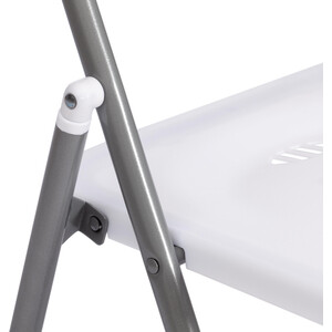 Стул складной TetChair Folder (mod 3017H) каркас: металл, сиденье/спинка: пластик 49x46,5x73,5 см white (белый) / grey (серый)