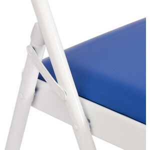 Стул складной TetChair Folder (mod 3022G) каркас: металл, сиденье/спинка: экокожа, 46,5x47,5x79 см blue (синий) / white (белый)
