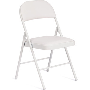 Стул складной TetChair Folder (mod 3022G) каркас: металл, сиденье/спинка: экокожа, 46,5x47,5x79 см, white (белый) / white (белый) кресло tc modern boeing 42x58x84 5x47 см серый
