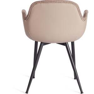 Кресло TetChair Valentino (mod. PC45-2) металл/экокожа/ткань 55х58х81 см Brown (коричневый)/чёрный