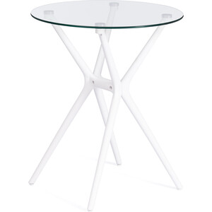 Стол TetChair PARNAVAZ (mod 29) пластик/стекло 60x60x70,5 см White (белый) 11954 стол tetchair