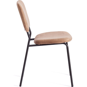 фото Стул tetchair carol (mod uc06) металл, вельвет 45x56x82 см brown (коричневый) hlr11 / черный