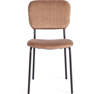 фото Стул tetchair carol (mod uc06) металл, вельвет 45x56x82 см brown (коричневый) hlr11 / черный