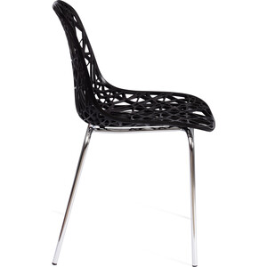 фото Стул tetchair crispy (mod 61) металл, пластик 44x56,5x80 см black (черный) 05/хром