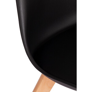 Стул TetChair Tulip (mod 73-1) дерево/пластик/экокожа 47,5x55x80 см черный
